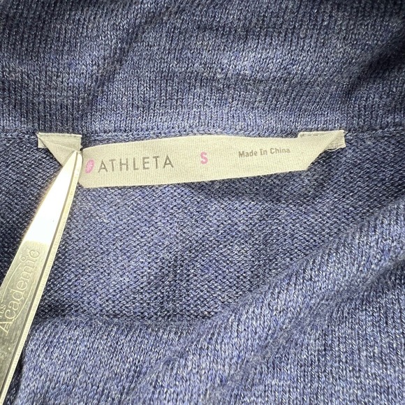 Athleta Camber Blue Cowl Neck Long Sleeve Sweater Dress Womens Sz Small #306024 - Picture 3 of 6